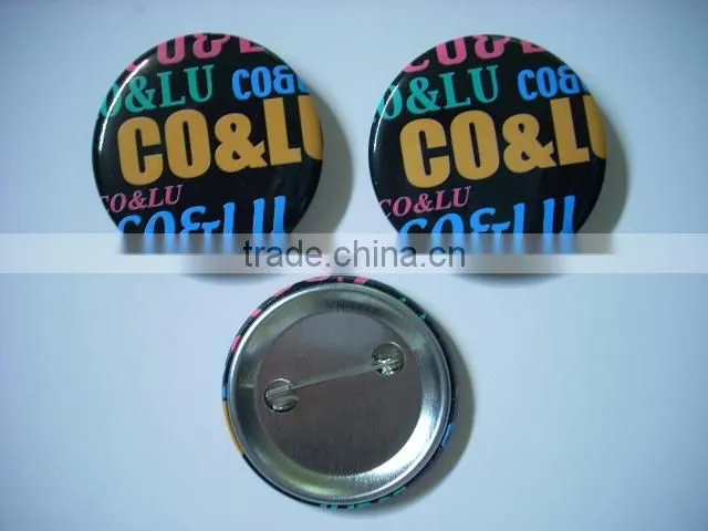 Promotional gifts for plastic badge button,button badge with safety pin
