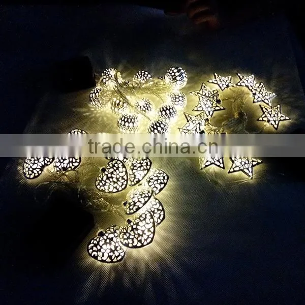 led solar light string led christmas lights string light heart