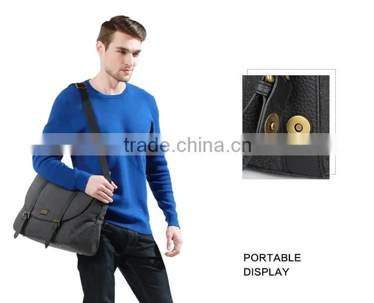 Canvas diaper bag for dady/mother bag,men diaper bag in china factory