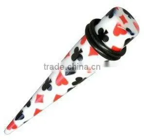 Purple Neon PMMA Stretching Taper, Body jewelry