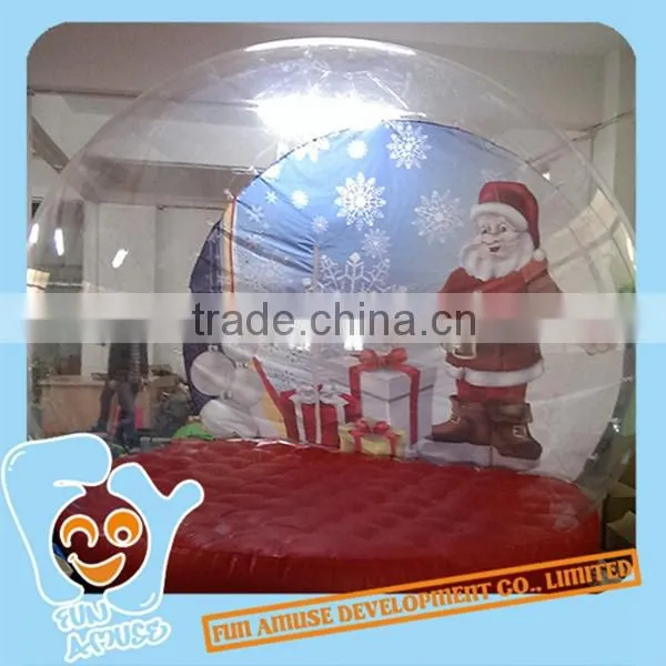 5m Outdoor Christmas Ornament Giant Xmas Inflatable Giant Snow Globe for Take Photo