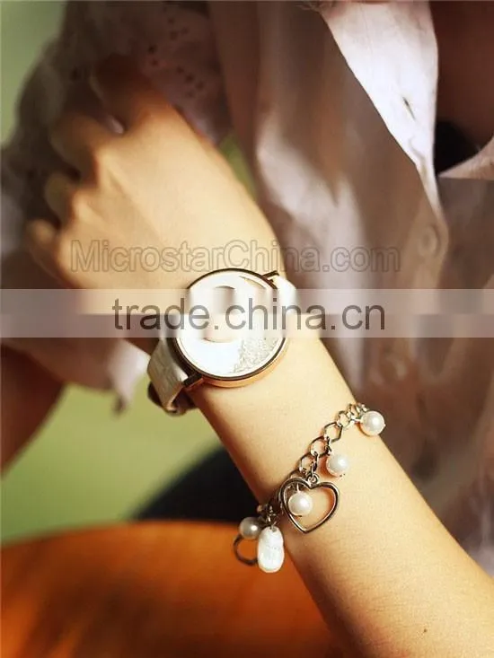 Elegant Factory Price Green Quicksand Watch