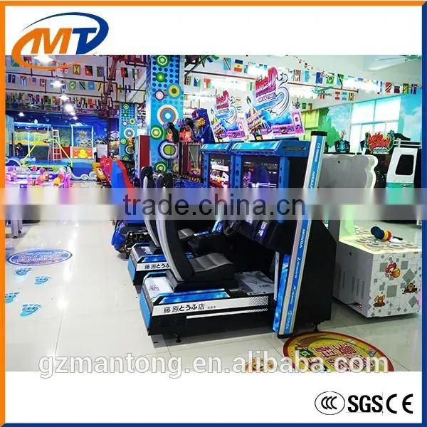 Initial 8 car racing arcade machine 3d video car racing game machine
