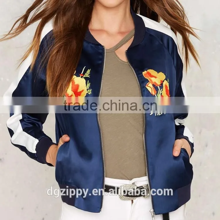 2017 Fashion Design Poppy Writer Bomber Jacket for women clothing