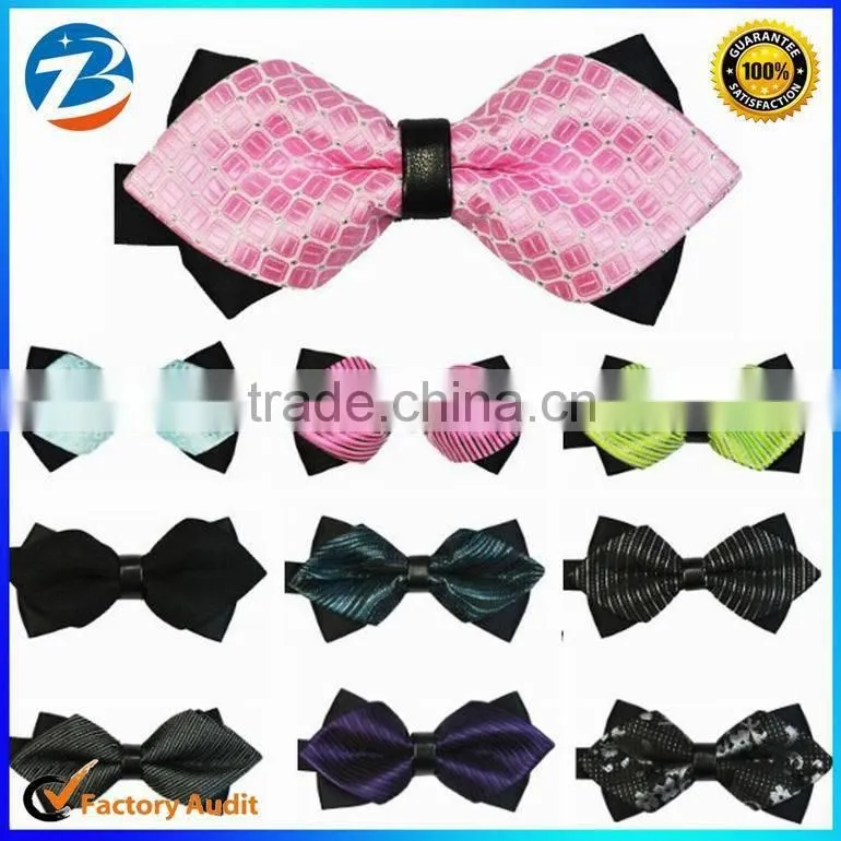 Good Quality Point End Silk Leisure Jacquard Bow Ties for Men