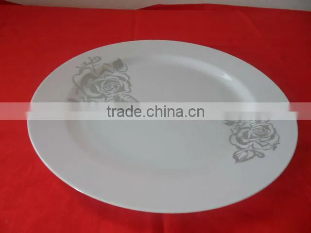 Disposable plastic white tray