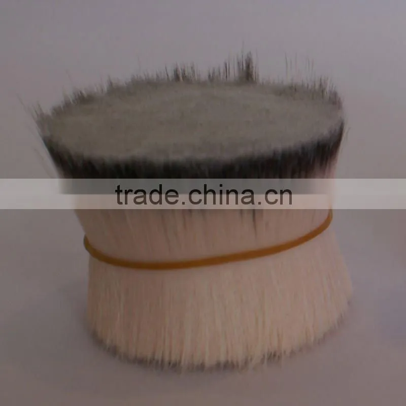 synthetic hair of different colors,used for makeup brushes