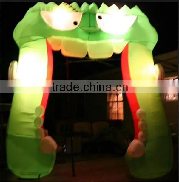 Halloween Pumpkin arch/ lovely cat inflatable arch for Halloween decoration