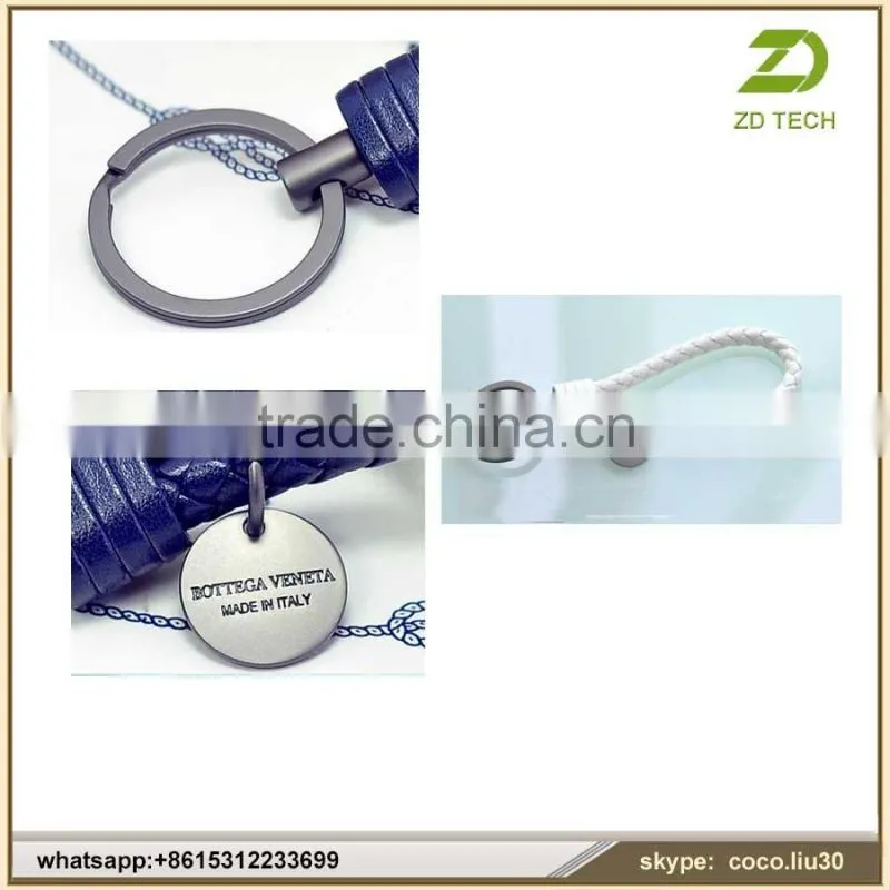 Promotional braid leather key chain With Logo/braid leather key chain /Custom braid leather key chain ZDS2028