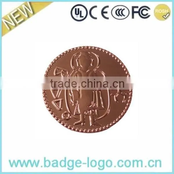 promotioanl high quality novelty decoration metal token coin for wholesale