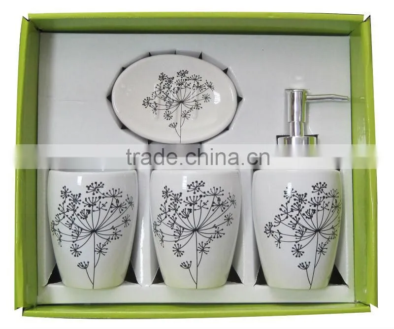 Fashional 4pcs Ceramic bath set