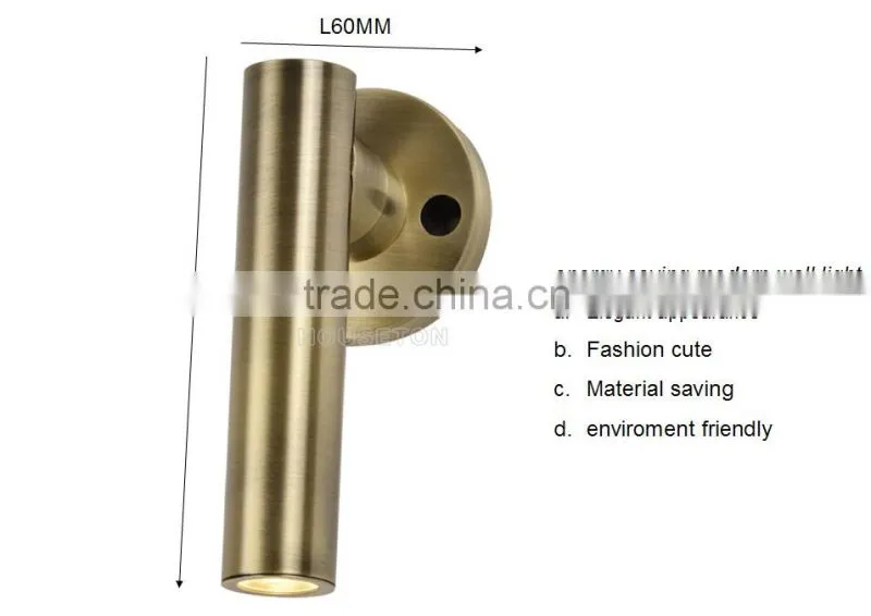 Contemporary golden anodized hotel iron led wall light,Hotel iron led wall light,Led wall light WL1085
