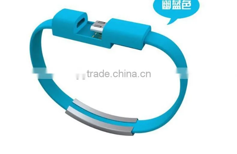 Made in ShenZhen colorful mobile phone bracelet data charging line