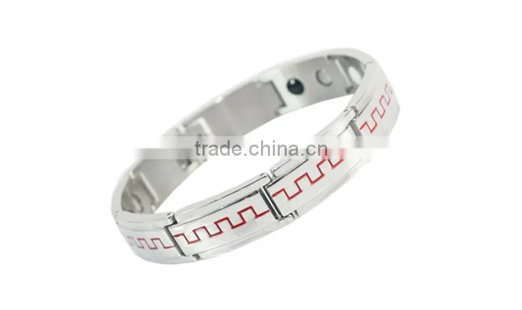 Gold Silver Plating Stainless Steel Health Bio magnetic bracelet 4 in 1 Bio energy bracelet
