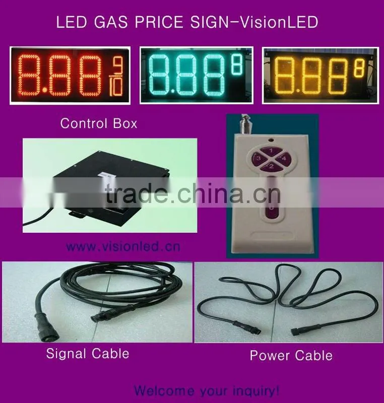 Outdoor High brightness LED Gas station Price Sign