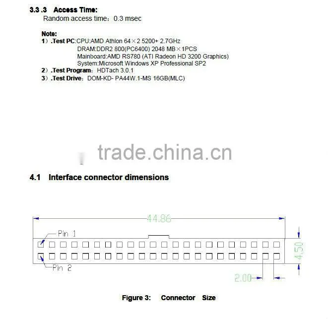 PATA Flash Module (44Pin Horizontal female)