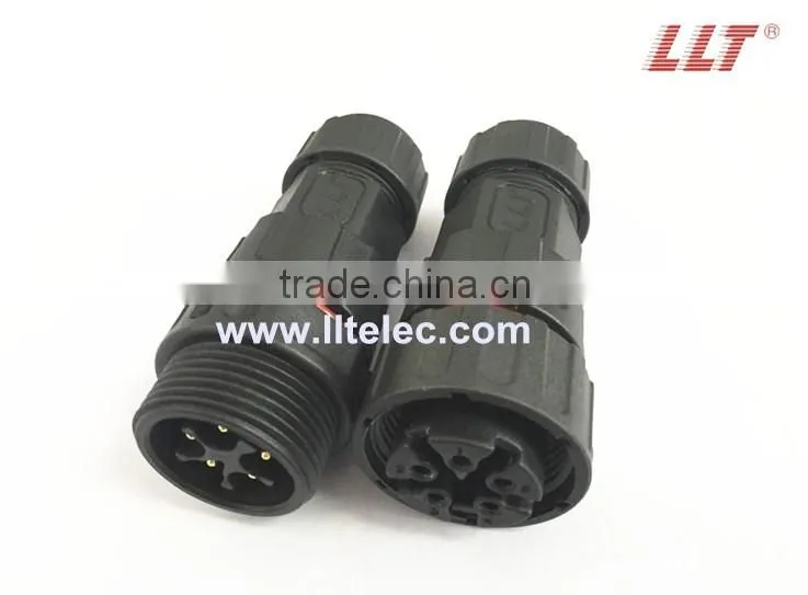 UL approved 5 Poles Solder terminal Male to Female Waterproof Connector
