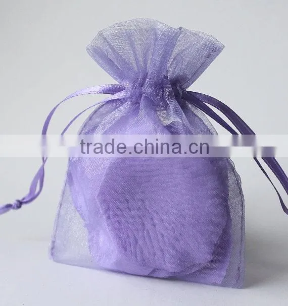 Small size black printed velvet drawstring bags