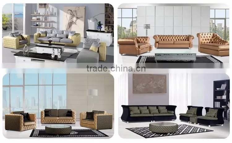 Modern fashion genuine bright colored dubai leather sofa furniture