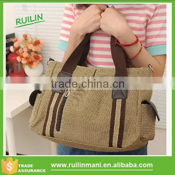 Blank brown canvas wholesale fashion handbag uk