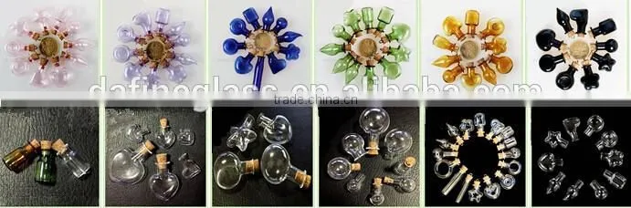 wholesale heart shape fancy glass perfume bottles Mini Glass Bottles with Corks