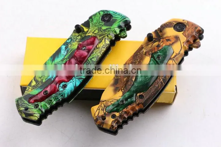 OEM 440 stainless steel blade blanks cool camouflage knife