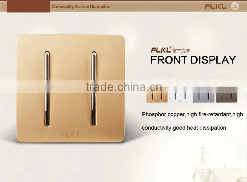 Hot sale!!! switch 2 gang 1 way or2 way wall switch,made in china