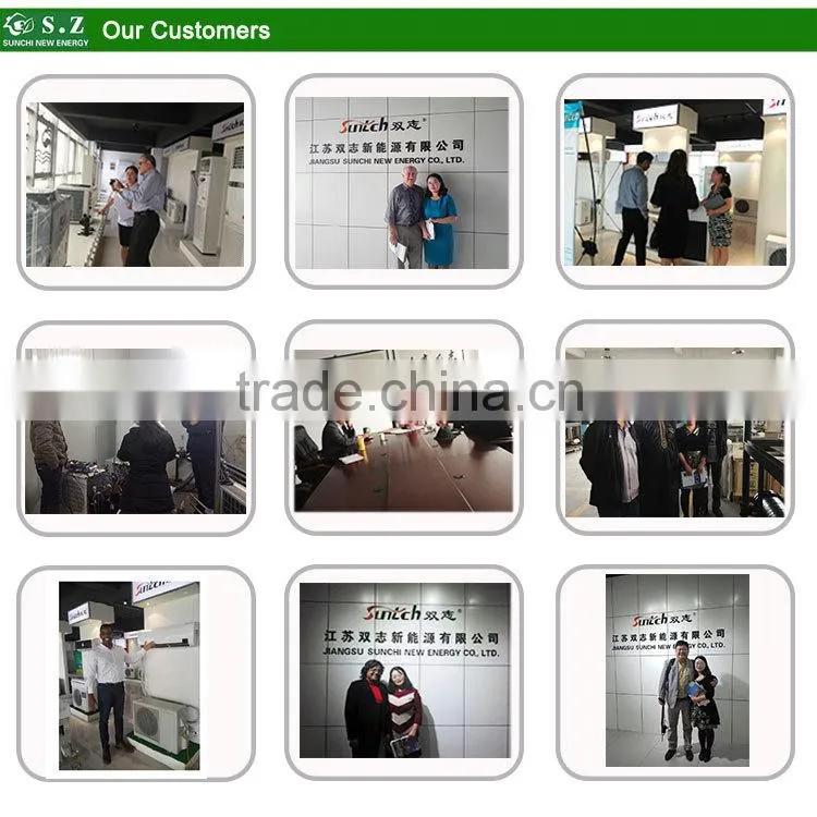 Outlet 85C hot water 12kw/19kw/35kw/70kw/105kw scroll compressor high COP r134a heat pump air conditioning