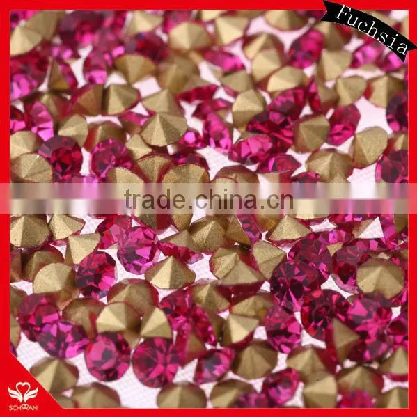 5A Schwan PP rhinestone hotsale Fuchsia color