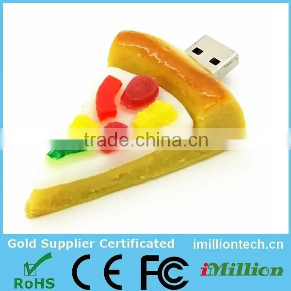 Large quantity factory pizza shaped usb flash drive