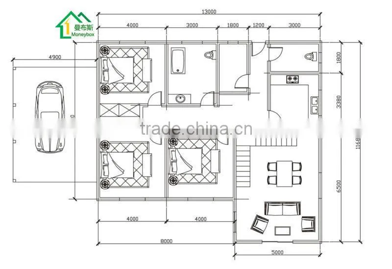 cheap prefab houses with galvanized steel base prefab smart house 3 bedroom villa