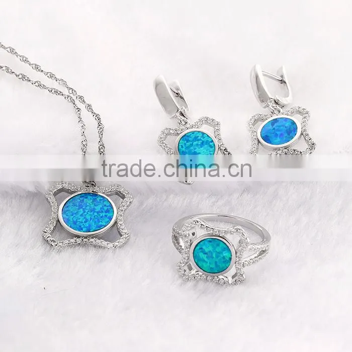 Synthetic Opal Stone Jewelry Set S003W