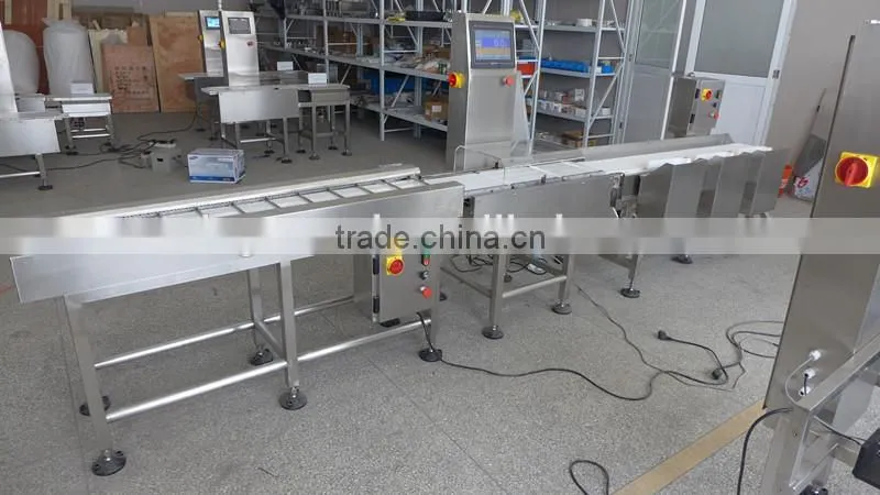 3-12 level weight sorting machine, check weigher to sort and weigh chicken breast fillets. Ranging from 5g to 1500g.