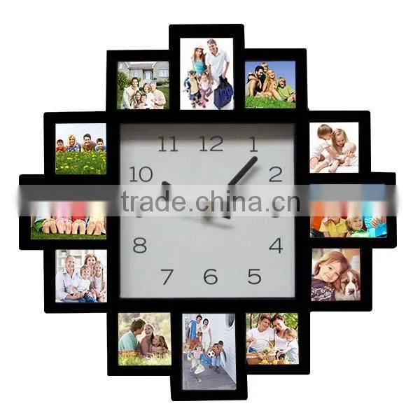 Hot sell large photo frame wall clock 2015