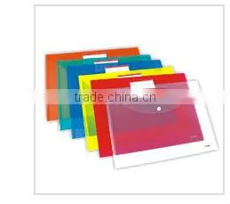 Good quality A4 transparent color buckle file pocket