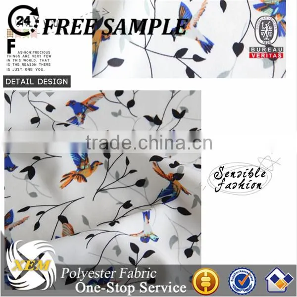 Wholesales chiffon fabric printed for girl dresses