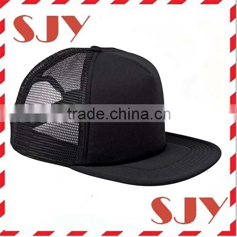 Wholesale Blank 5 Panel Flat Bill Trucker Cap Hats