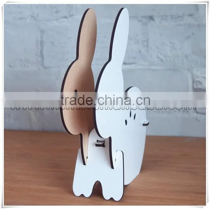 quality heat press MDF rabbit toys imprintable