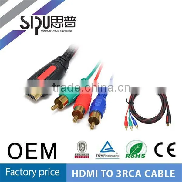 SIPU Great Selling cheap price hdmi male to 3 rca video audio av cable