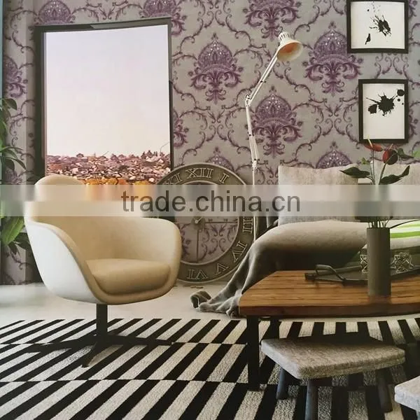 High quality beautiful flower thick vinyl wallpaper for sale