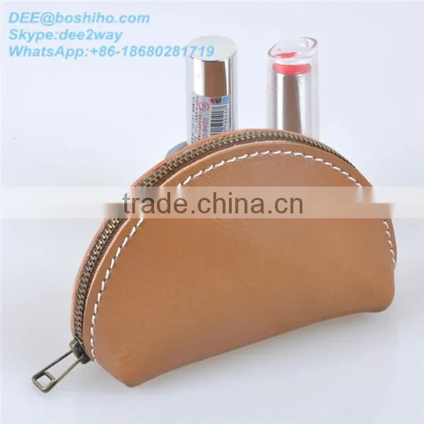 Boshiho Leather Purse Accessory Compact Mirror Lipstick Purse Leather Case