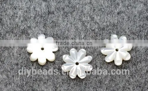 10mm white shell carve snowflake beads for jewerly finding