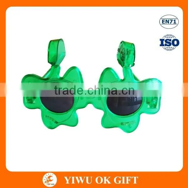 Wholesale Clover St Patricks Day Party LED Glasses For Kids