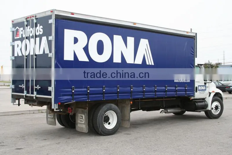Waterproof and High Tear Strength PVC Tarpaulin Printed Truck Side Curtain Cover Fabric
