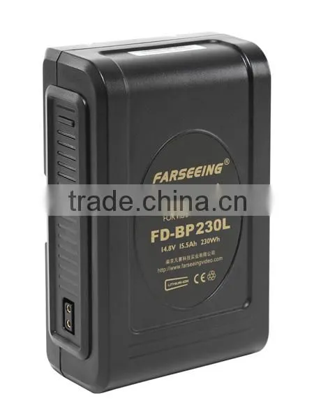 Professional broadcast battery BP-230 15500mAh five-level LED display V mount battery for camcorder