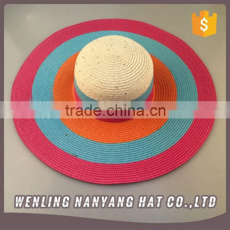 Fashion Summer Beach Hat Wide Large Brim Floppy Sun Hat Straw Cap