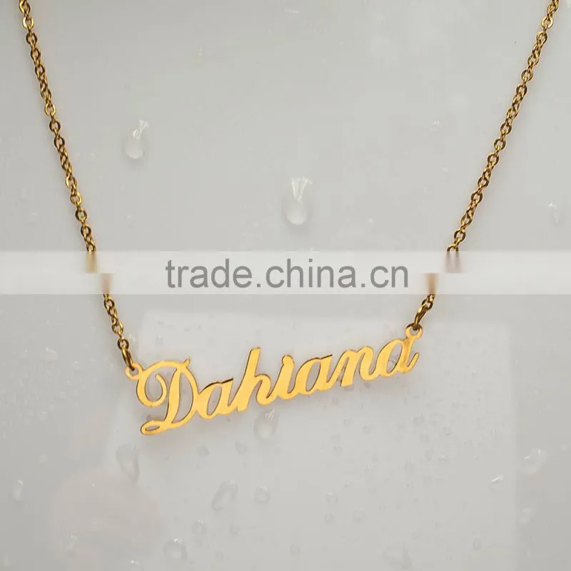 Hotselling Stainless Steel Laser Cut Floating Name Pendant Necklace