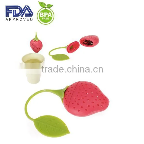 Creative Strawberry Shaped Silicone Tea Bag