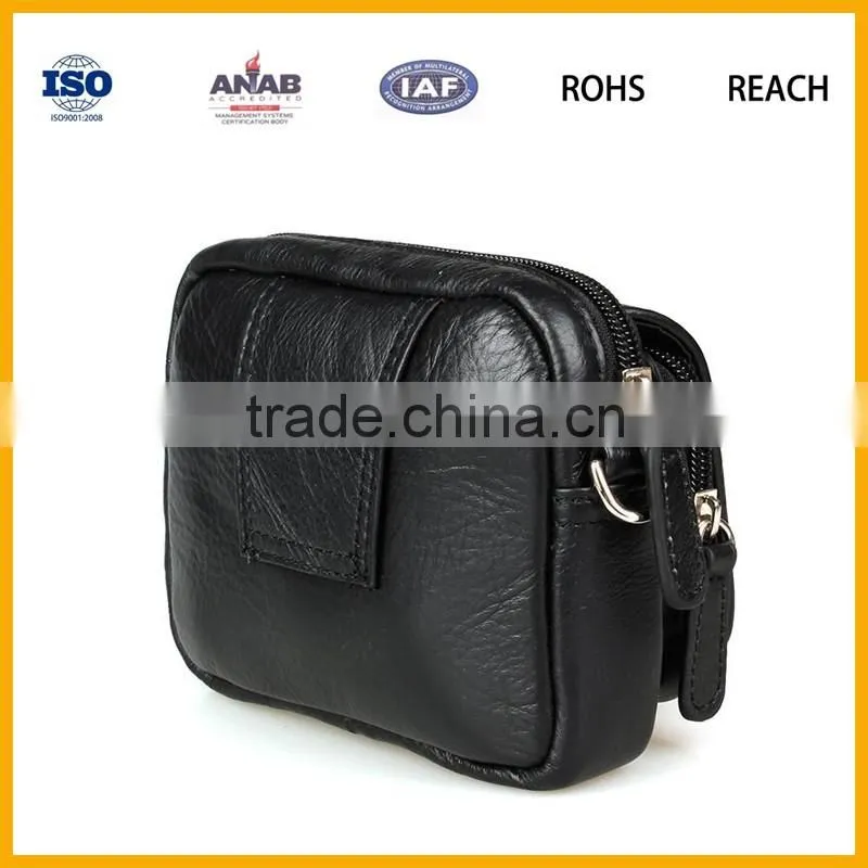 Leather Fanny Pack Pocket Travel Waist Belt Bag Cell Phone Holder