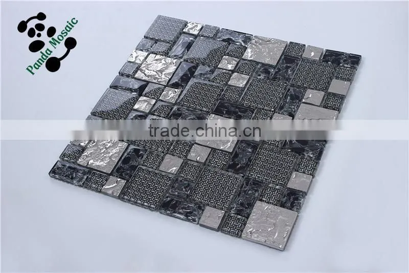 SMJ07 ancient style interior decoration material metal mosaic mix glass mosaic Laminated mosaic tiles